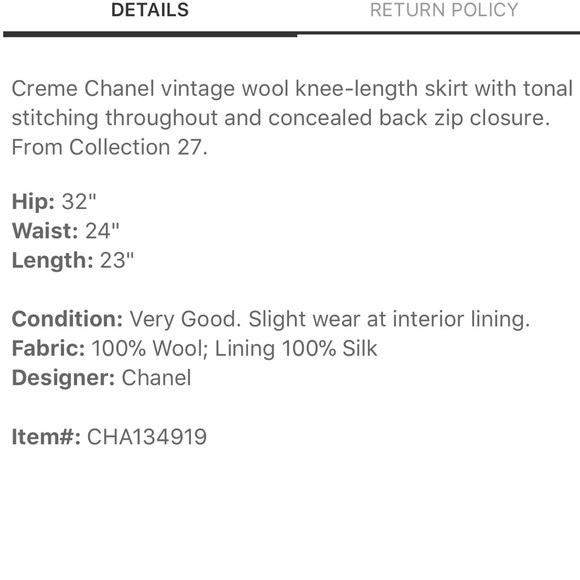 CHANEL Wool Knee Length Skirt - Picture 8 of 8